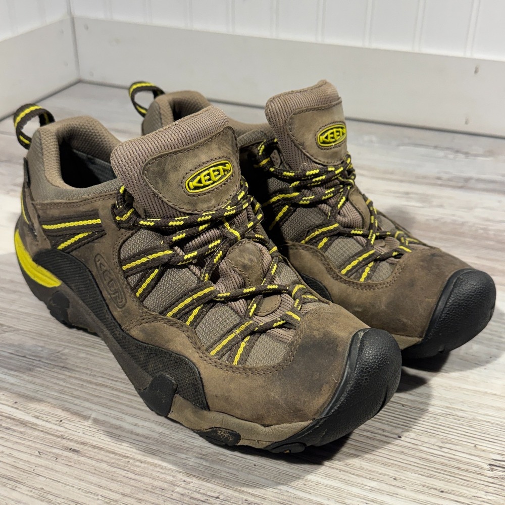 Keen Alamosa Low Women's Trail Hiking Shoes Size 8 Brown Yellow Leather